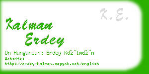 kalman erdey business card